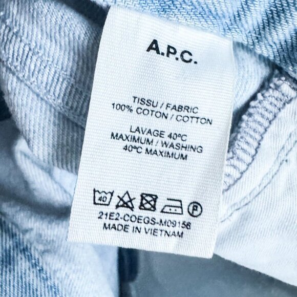 A.P.C. Blue Fairfax Jeans Light wash Distressed 30/31 - Picture 7 of 7